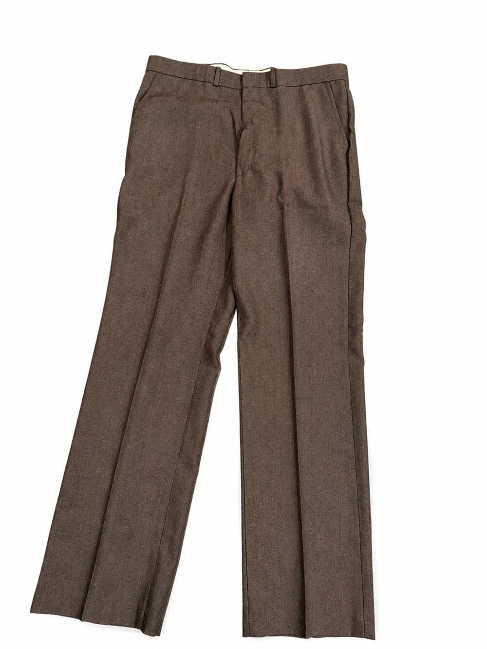 Farah Men’s Brown Dress Pants Slacks Size 34x32 Flat Front Classic Fit